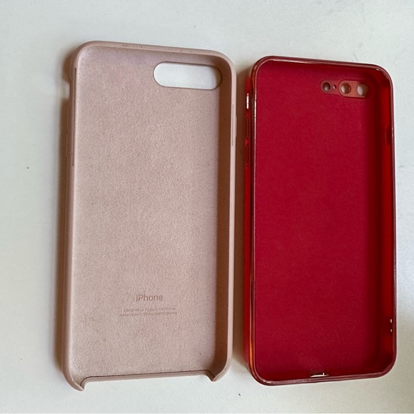 Apple Silicone Case for iPhone 8Plus / iPhone 7Plus (5.5”) Pink Sand + Addl Case - Picture 2 of 12